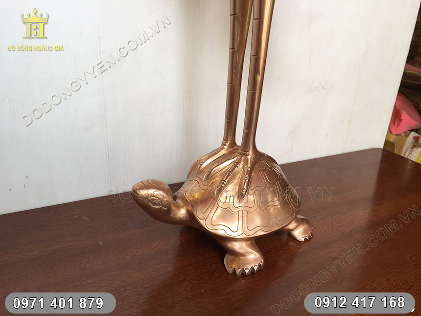 hạc đồng thờ c&uacute;ng h&agrave;ng kỹ 70cm